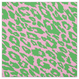 Tecido Leopardo Rosa e Verde