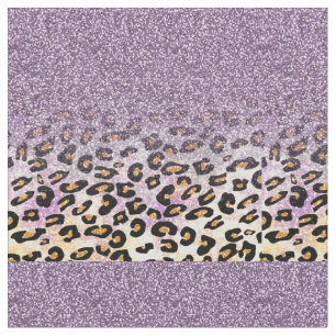 Tecido Leopardo roxo na moda feminino bonito do brilho do