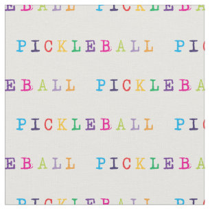 Tecido Letra branca colorida de piclebol