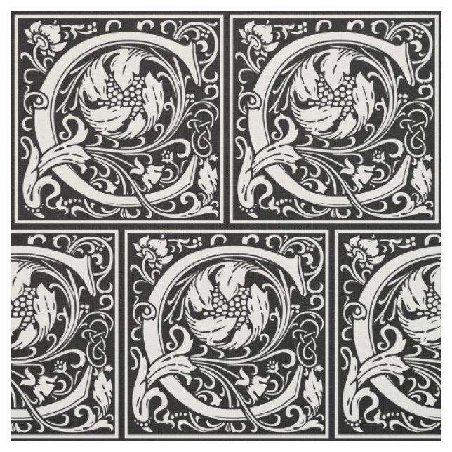 Tecido Letra C Monograma Medieval Art Nouveau (Modelo)
