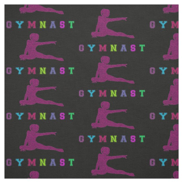 Tecido Letras Coloridas de Ginástica (Modelo)