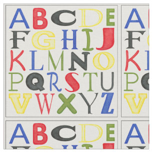 Tecido Letras coloridas de Megan Meagher