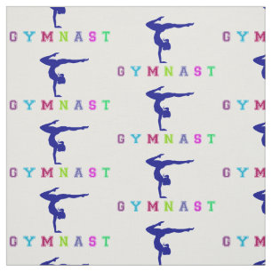 Tecido Letras Coloridas do Gymnast