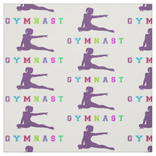 Tecido Letras Coloridas do Gymnast