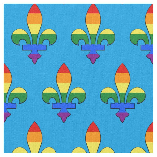 Tecido LGBT orgulho fleur-de-lis (Detalhe)