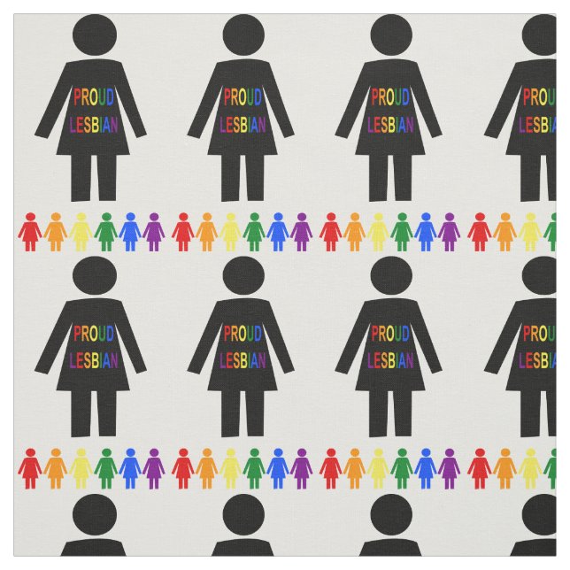 Tecido LGBTQ Silhouette Lésbica e Damas Arco-Íris (Modelo)