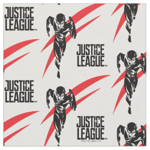 Tecido Liga da Justiça Flash executando o Noir Pop Art