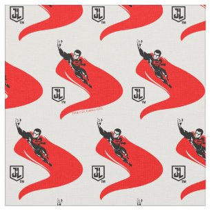 Tecido Liga da Justiça Superman Flying Noir Pop Art