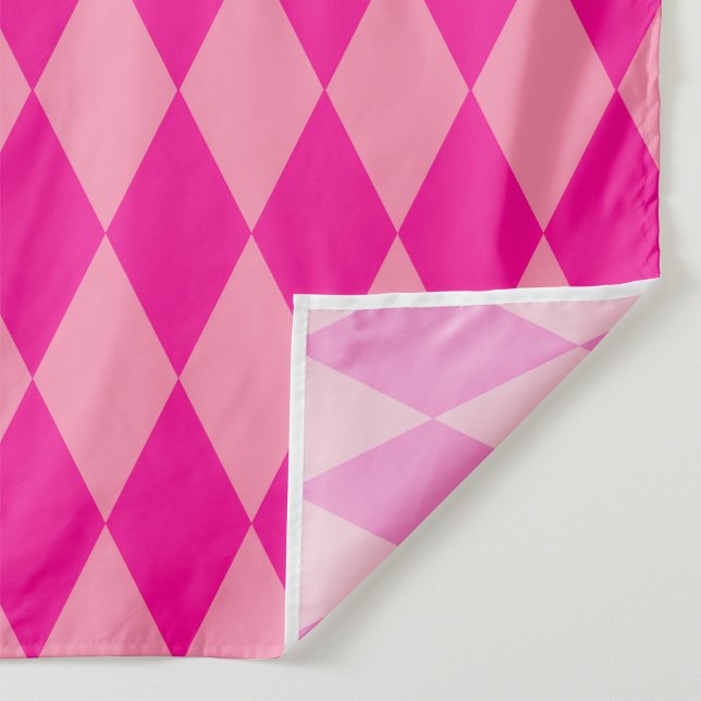 Tecido Light and Dark Pink Harlequin Diamonds Checkers  (Criador carregado)