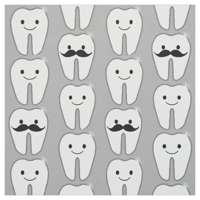 Tecido Lil Mustache Dente nas Cinzas (Modelo)
