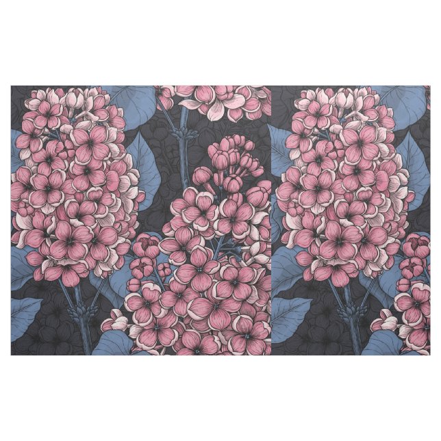 Tecido Lilás rosa com azul escuro (Fat Quarter)