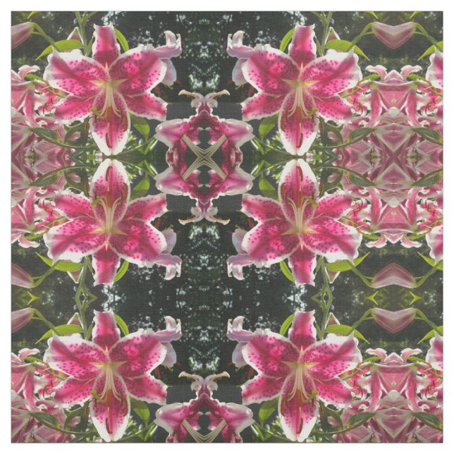 Tecido Lily clássica das flores tropicais elegantes (Modelo)