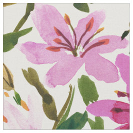 Tecido LILY PROLIFERATION - Cor Floral Rosa