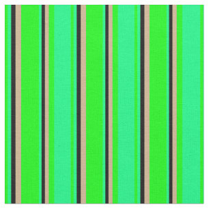 Tecido Limão, Verde, Preto e Padrão de Largura