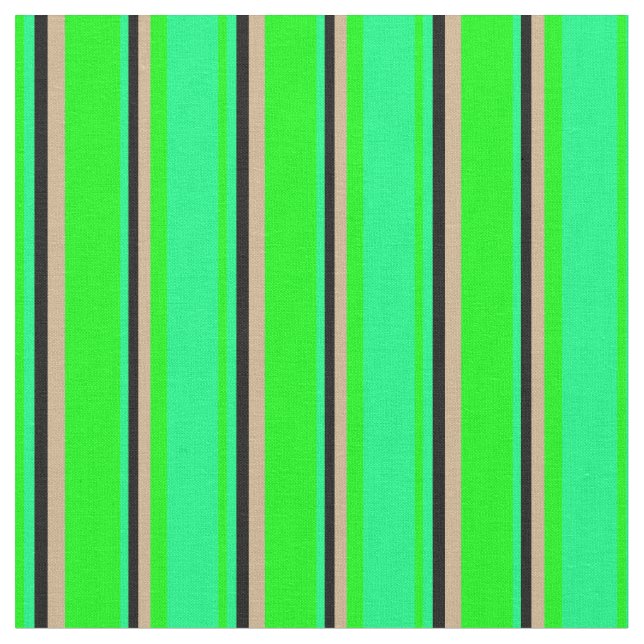 Tecido Limão, Verde, Preto e Padrão de Largura (Detalhe)