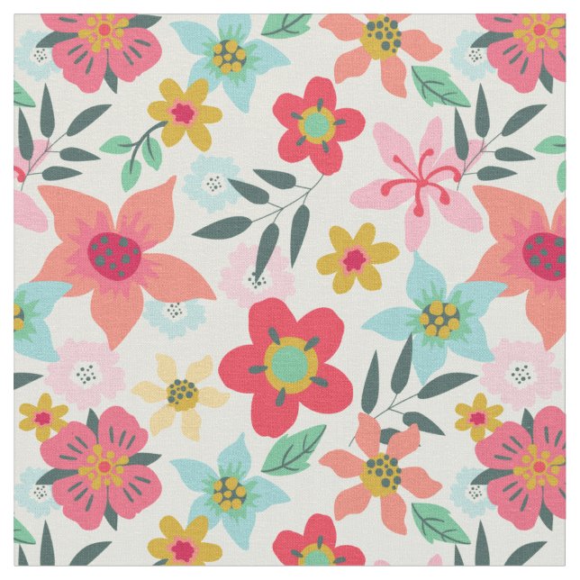 Tecido Limpar Impressão Floral Moderno Brin (Detalhe)