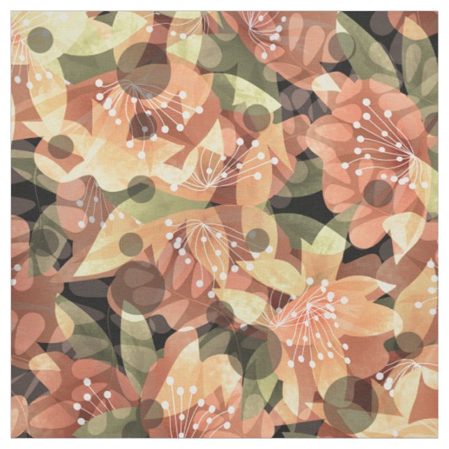 Tecido Linda, fundo floral, elegante, outono (Modelo)
