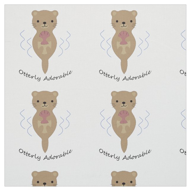 Tecido Lindo e Engraçado Otter Totalmente Adorável (Modelo)