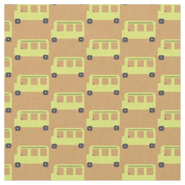 Tecido Lindo ônibus escolar amarelo preto laranja Educaçã (Detalhe)