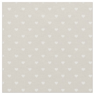 Tecido Linen Beige Bolinhas Hearts