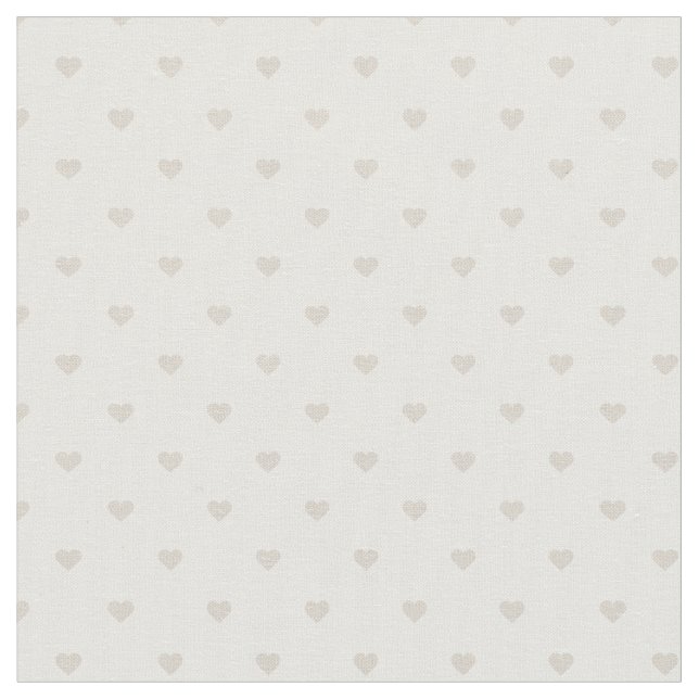 Tecido Linen Beige Bolinhas Hearts (Detalhe)