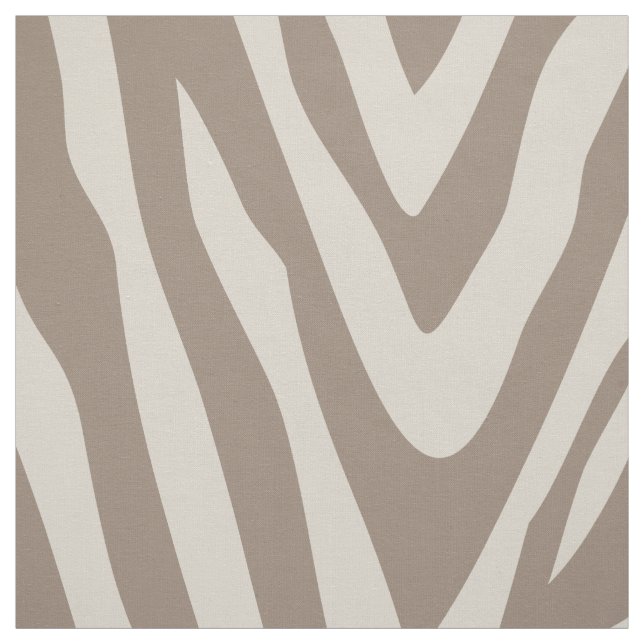 Tecido Linen Beige e Mocha Zebra Imprimem grande escala (Modelo)