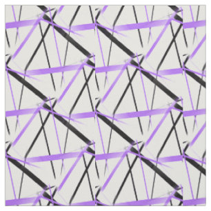 Tecido Linha Moderna Geometria Fria Branco Preto Azul-Lil