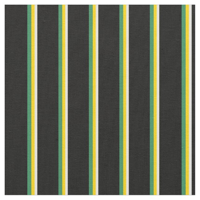 Tecido Linhas Amarelo-Claro, Amarelo, Verde-Mar e Preto (Detalhe)