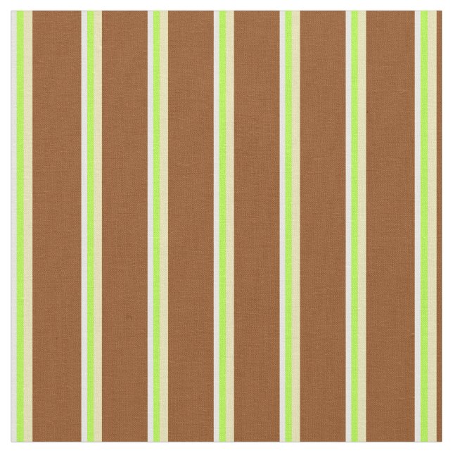 Tecido Linhas brancas, verdes claras, bronzeadas e castan (Detalhe)