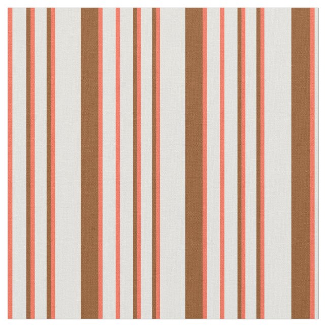 Tecido Linhas claras ciano, vermelho e castanho (Detalhe)