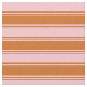 Tecido Linhas Coloridas de Chocolate e Rosa