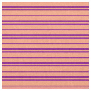 Tecido Linhas Coloridas de Salmão Claro e Roxo