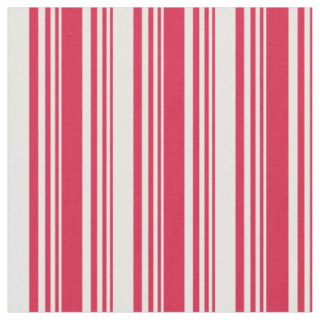 Tecido Linhas Crimson e Creme de Casa (Detalhe)