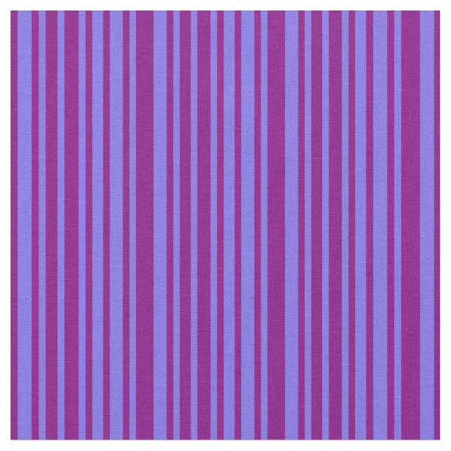 Tecido Linhas de Cor Azul Púrpura e Azul Médio (Detalhe)