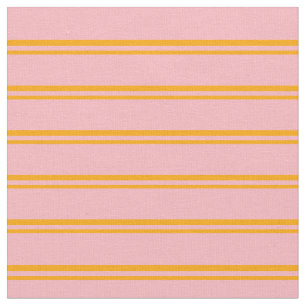 Tecido Linhas de cor laranja e Rosa claro