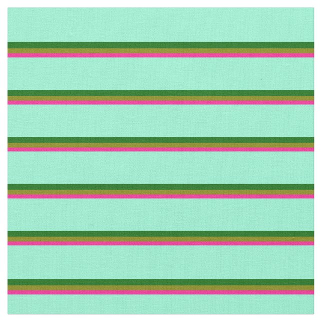 Tecido Linhas de cor rosa profundo, verde, verde escuro e (Detalhe)
