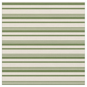 Tecido Linhas de cor verde-oliva escuro e bisque