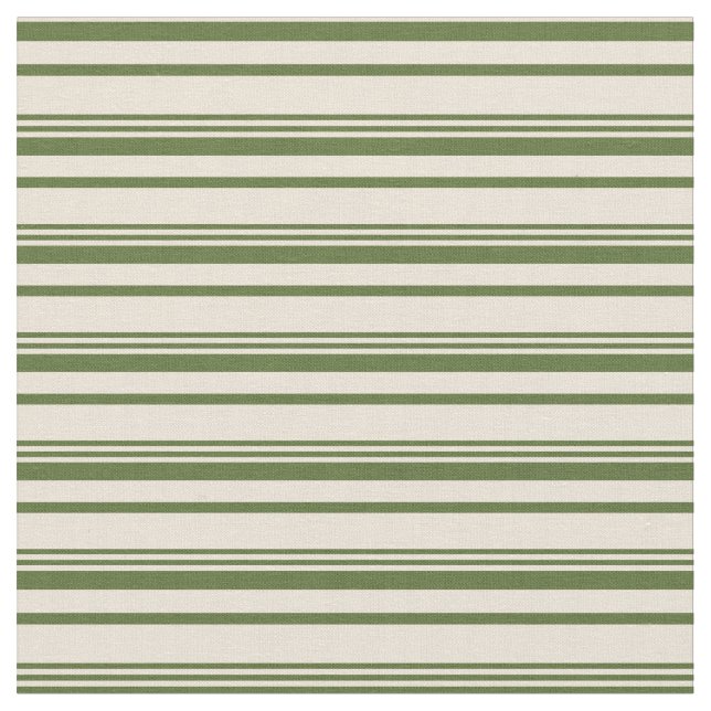Tecido Linhas de cor verde-oliva escuro e bisque (Detalhe)