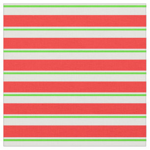 Tecido Linhas de Natal Vermelho, Branco, Verde Colorido