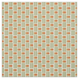 Tecido Linhas e Caixas Verdes