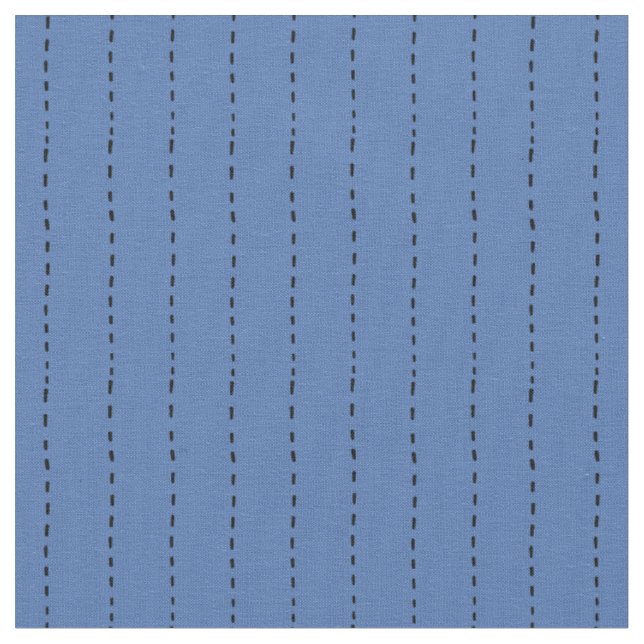 Tecido Linhas Tracejadas em Azul (Detalhe)