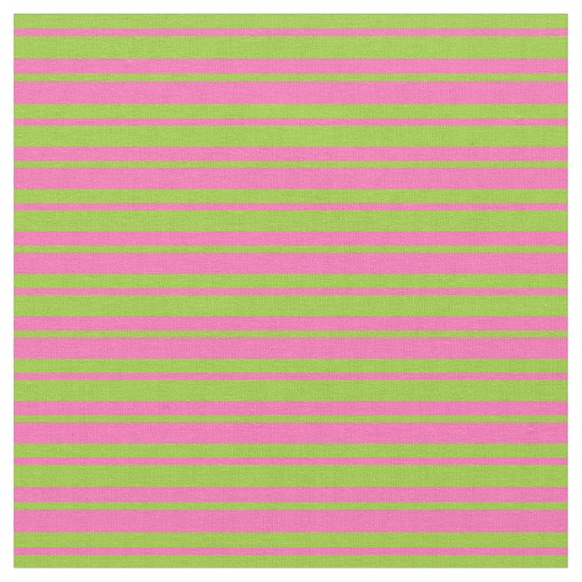 Tecido Linhas Verdes e Rosa Quente (Detalhe)