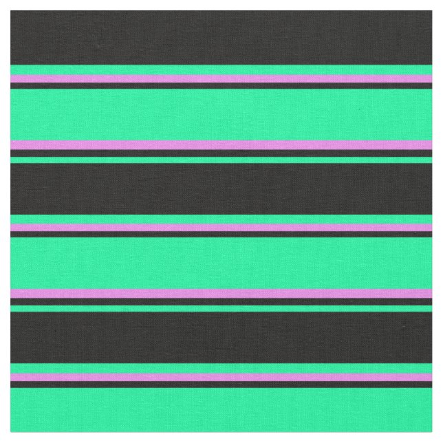 Tecido Linhas verdes, pretas e violetas (Detalhe)