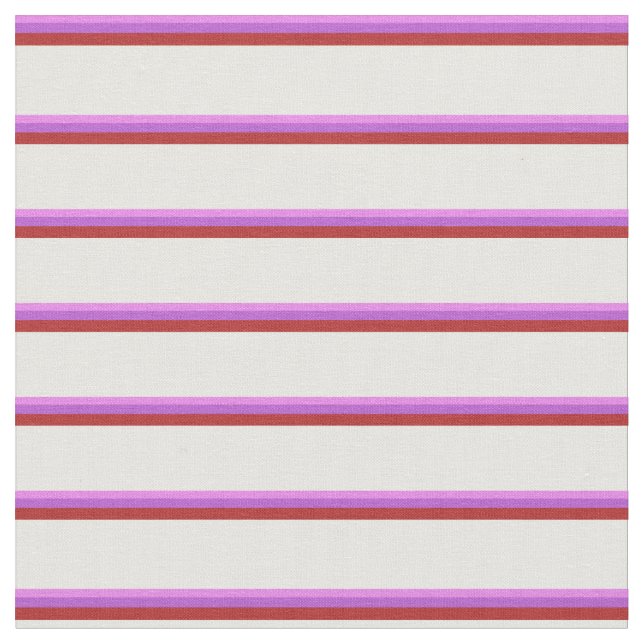 Tecido Linhas Violet, Orchid, Red e Mint Cream (Detalhe)