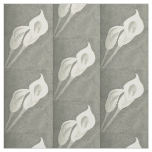 Tecido Lírios de Calla do carvão vegetal