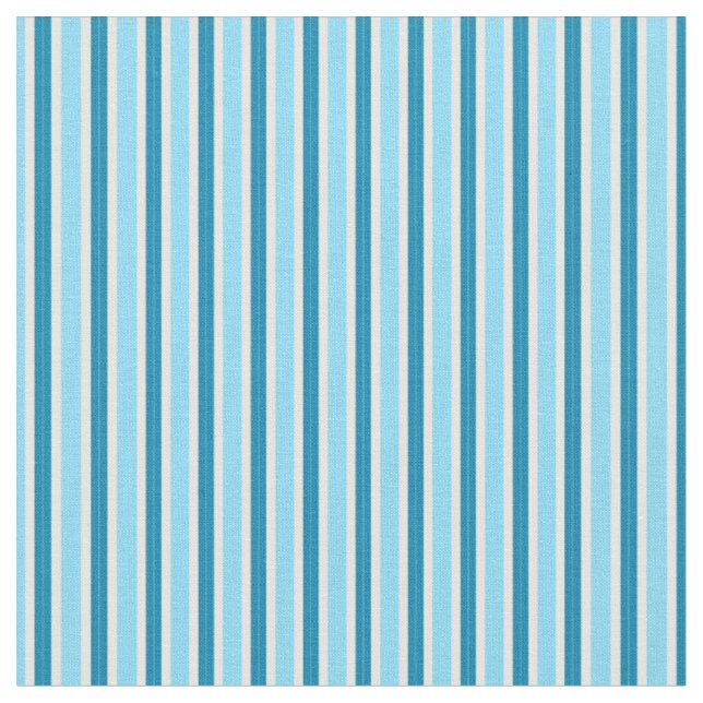 Tecido listras azul claro, azul turquesa e branco (Detalhe)
