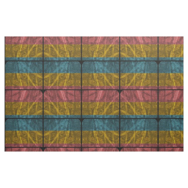 Tecido Listras Azul Dourado Rosa Roxo Desgastado (Fat Quarter)