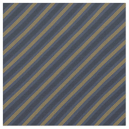 Tecido Listras Azul Escuro e Dourado