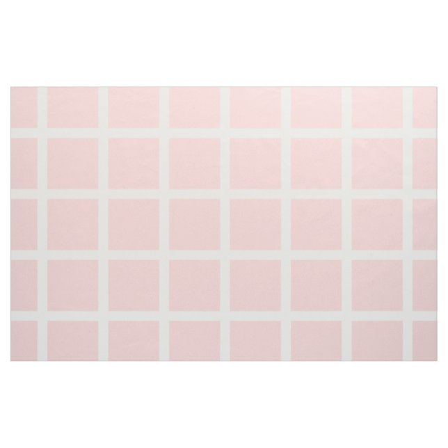 Tecido Listras brancas do Windowpane no rosa de bebê (Fat Quarter)