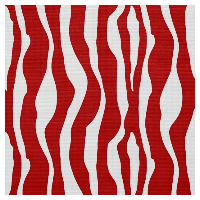 Tecido Listras da zebra - vermelhos escuro e brancas (Modelo)